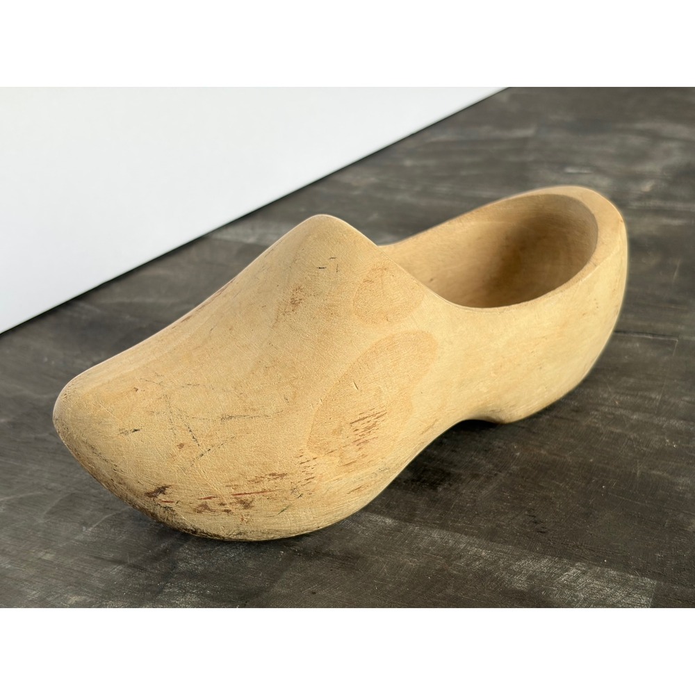 Kids Hand Carved Wooden Clog Decorative Dutch Shoe Rustic Farmhouse Decor